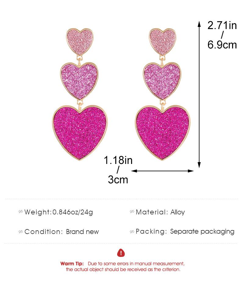 Valentines Day Earrings for Women Girl Korean Y2K Cool Big Rose Color Simple Elegant Jewelry Daughter Mom Birthday Gift