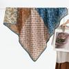Chinese Style Peony Velvet Square Scarf 91 Women's Spring and Autumn Silk Scarf Shawl Two-color Different-faced Scarf Mother Gift