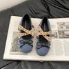 Retro cross metal buckle bar shoes, rare shoes, women's summer fashion versatile design sense, inner height increase with skirt shoes