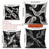 2D Abstract Black And White Geometric Pillow Covers Pattern Cushion Cover Suitable For Sofa Bedroom Car Pillow Cover