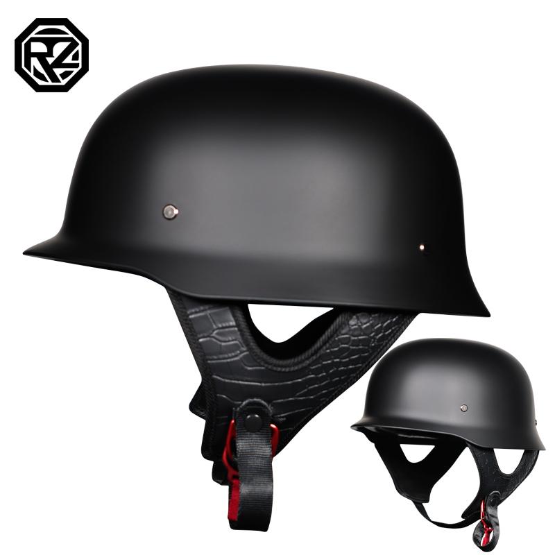Motorcycle Retro Helmet World War II German-style Steel Helmet ABS Cruising Half Helmet
