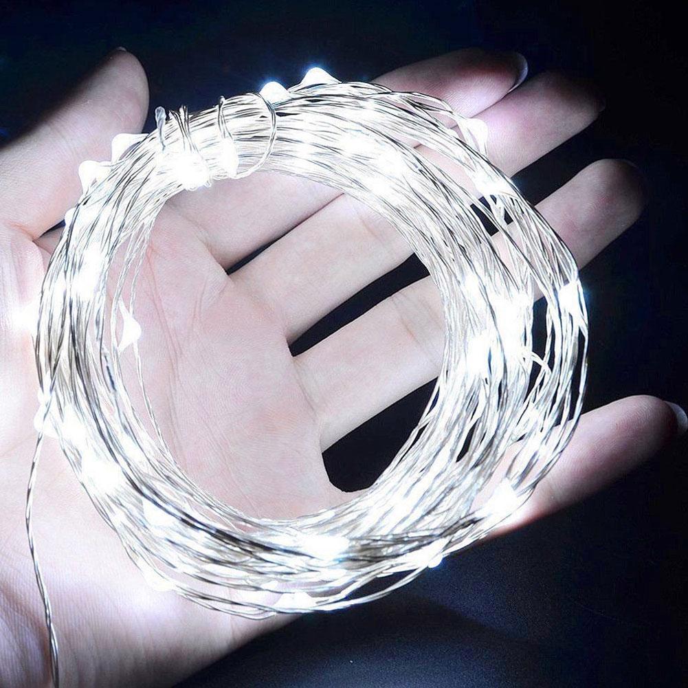 5/10m USB LED Sârmă impermeabilă șir de lumini de cupru Ghirlanda de decorare Zână