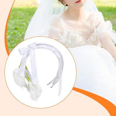 Bridal Bouquet Bride Handheld Flowers Artificial for Engagement