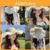 Summer Straw Hat With Large Brim For Beach And Sun Protection