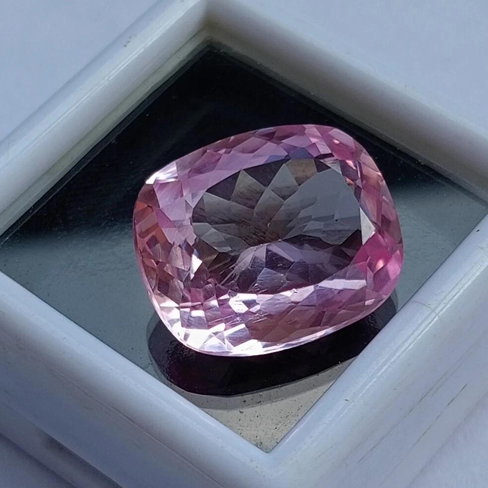 Certified Natural Pink Sapphire Cushion Cut 14+ Ct Fabulous Loose Gemstone