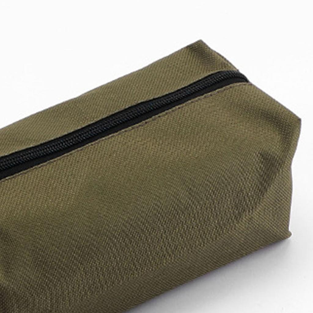 Reißverschluss Werkzeugtasche Mehrzweck Oxford-Gewebe Weite Öffnung Tragbare Werkzeugtasche zur Aufbewahrung Grün