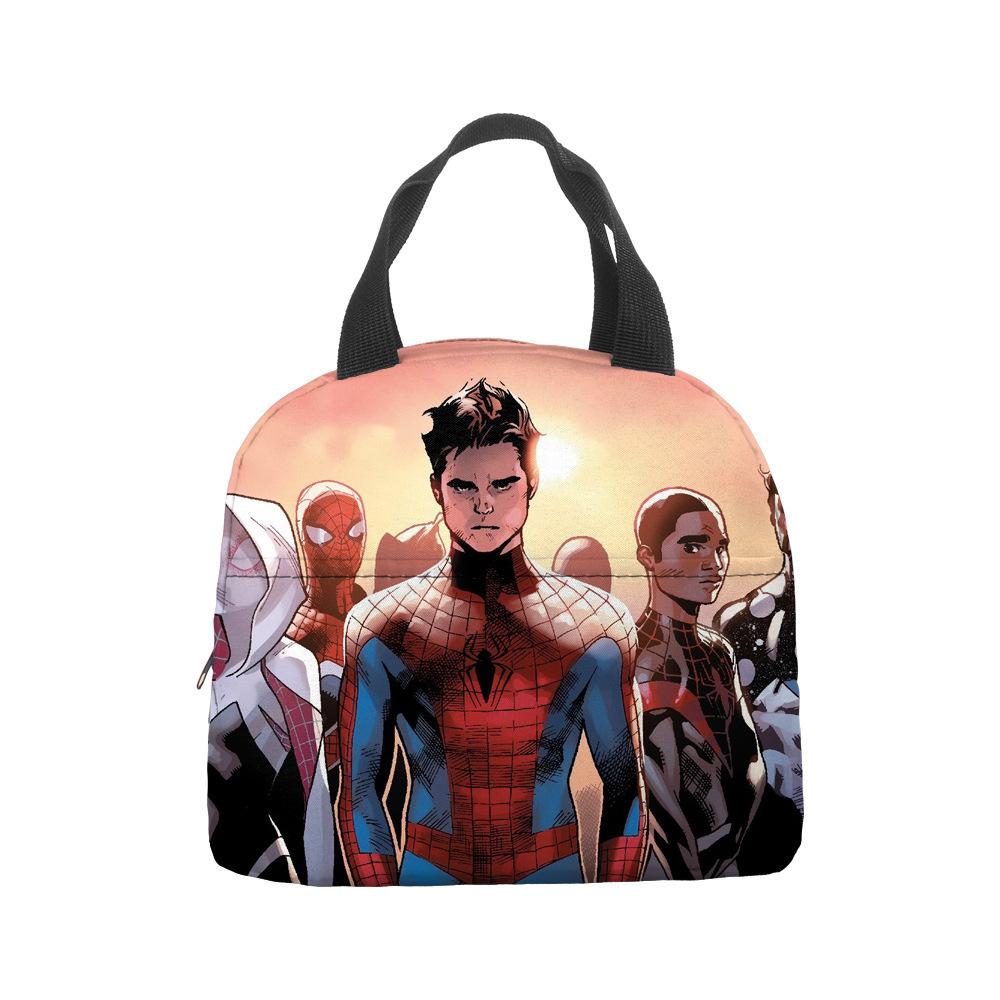 Anime Spider-Man Lunch Bag Portable Insulation Bag Bento Bag Lunch Box Bag Children'S Lunch Bag Picnic Ice Bag
