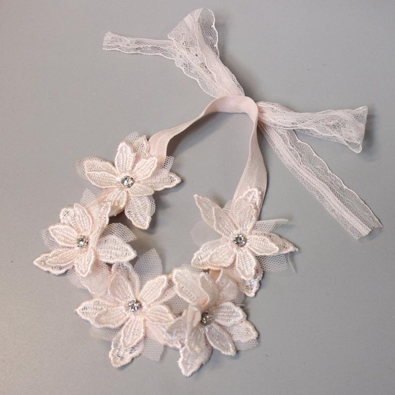 Lace Flower Baby Headband Princess Newborn Girls Hair Band Elastic Solid Color Hairband Fashion Hair Accessories