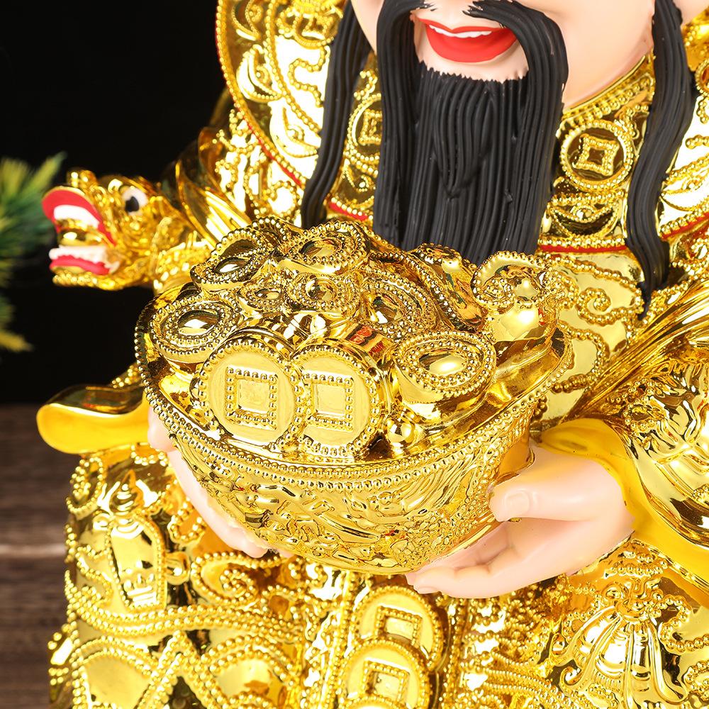 Yuanbao God of Fortune Buddha Statue Attracts Wealth Home Offerings Resin Office Company Ornaments