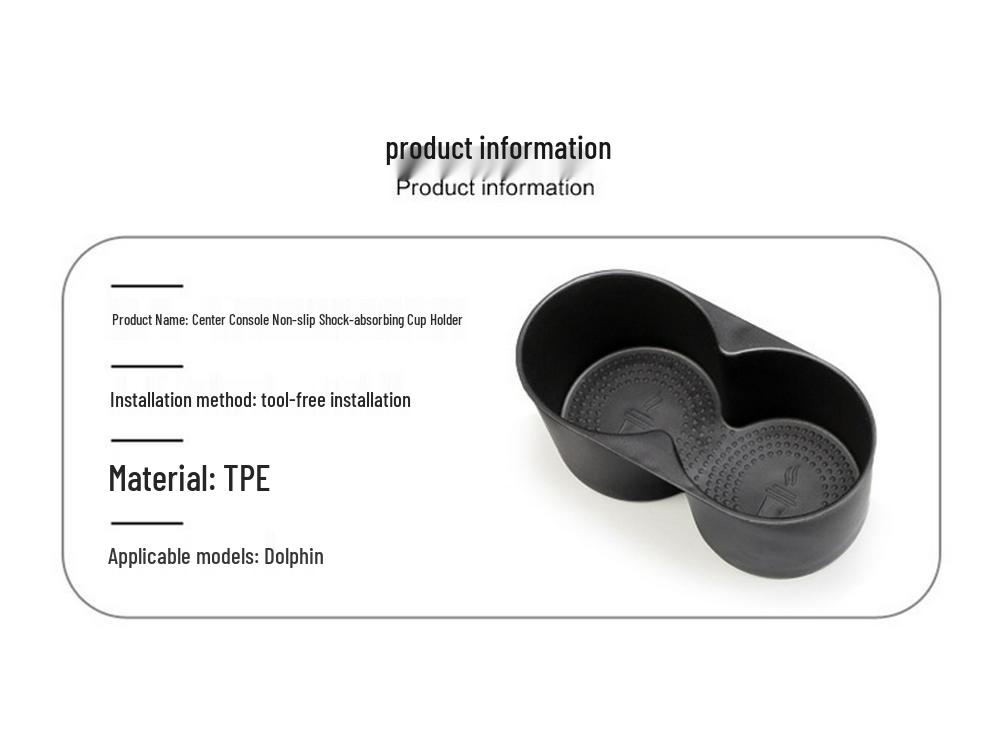 BYD Dolphin Cup Holder Cover: Non-Slip Center Console Storage for Car Interior