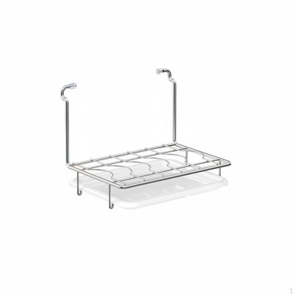 Dish Drying Rack, Stainless Steel, Secure Kitchen Sink Organizer 20cm 5Hook Rack