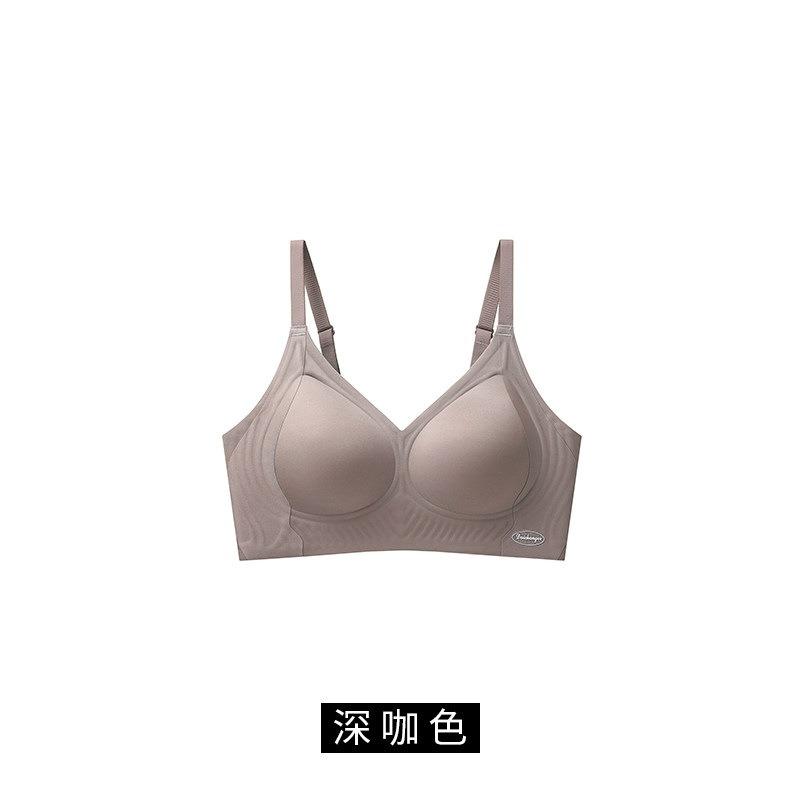 Women Seamless Invisible Push Up Gather Bra For Small Chest