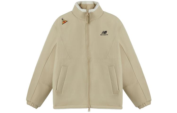 New Balance JHI Velvet Jackets Unisex Khaki Stand Collar Moderate NQA89013-IV