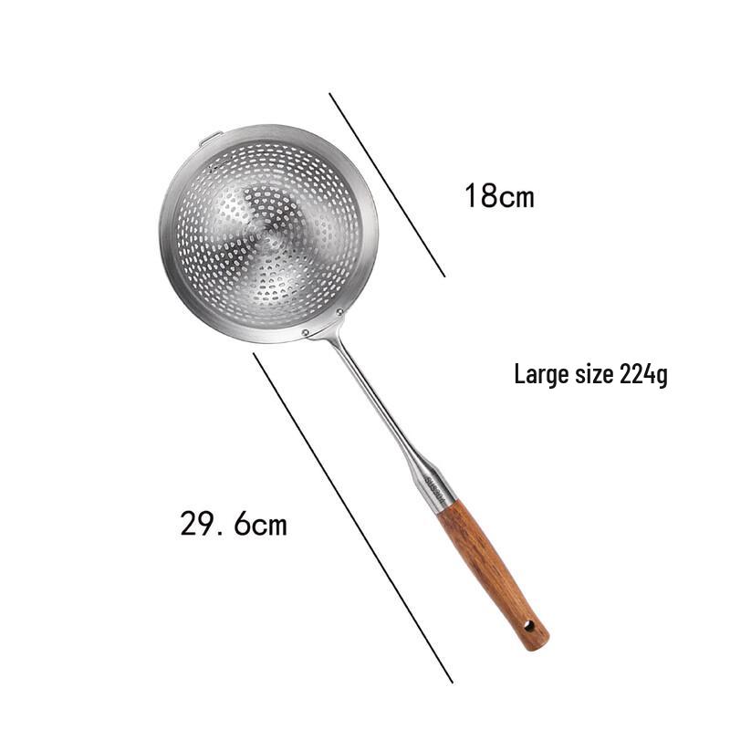 304 Stainless Steel Strainer Spoon with Rosewood Handle