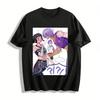 Original Doujin Funny Print T-shirt, Embarrassed Shura Field Anime Character Pattern Casual Loose Short Sleeve Top Pure Cotton T-shirt