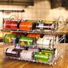 3 Tier Can Organizer Rack, Storage Dispenser, Multipurpose Space Saving Pantry Organization for
