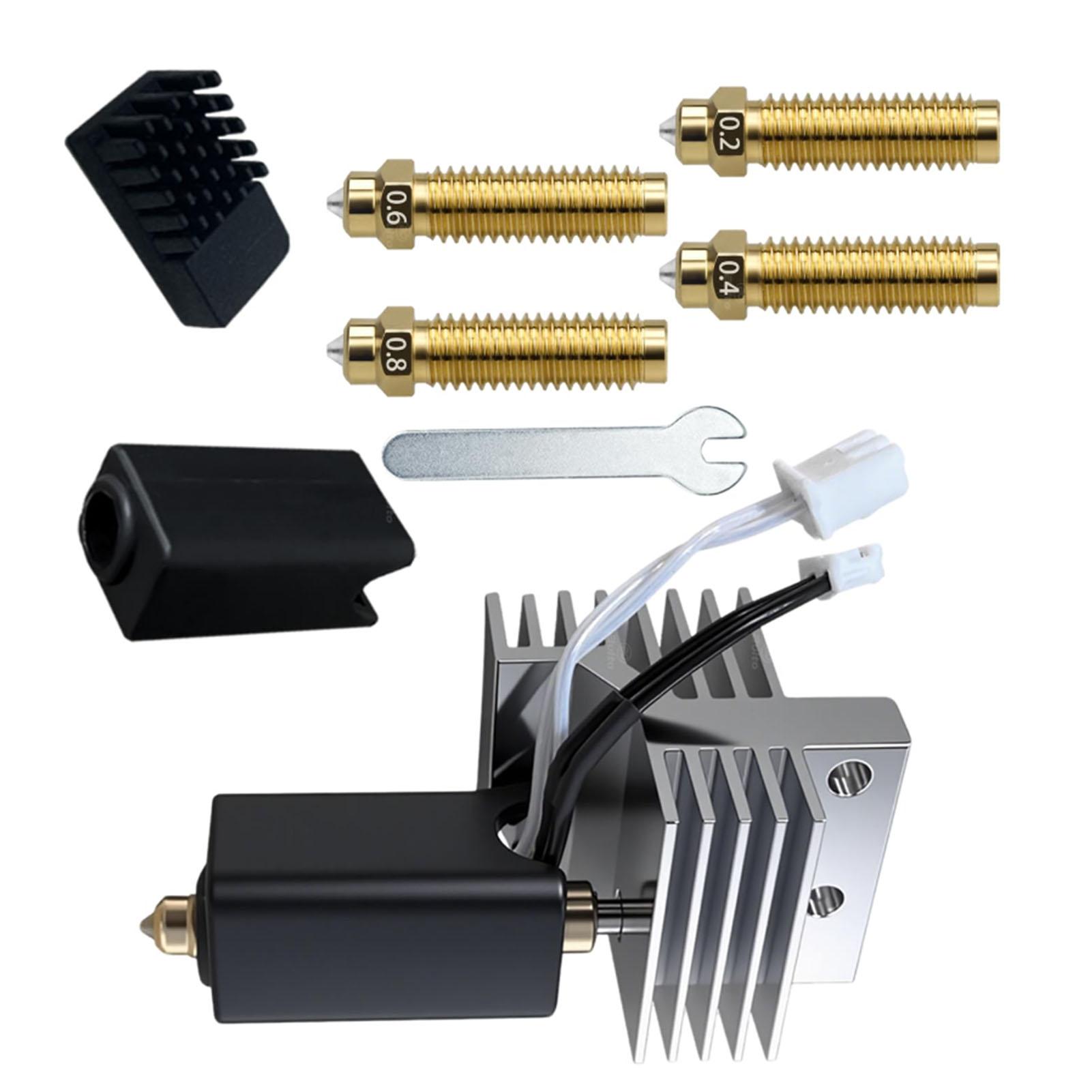 

0.4mm Hotend Kit Replacement for Carbon 3D Printer Extruder Hot End with 0.2mm 0.4mm 0.6mm 0.8mm Nozzles