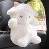 Car Mounted Fixed Tissue Box Cute Plush Doll Shape Lamb and Pig Shape Doll Hanging Decoration Tissue Holder Tissue Box Car Decor