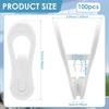 100pcs White Hanger Clips Multipurpose Plastic Hangers Clips Clothes Pins for Skirts, Pants, for Baby Clothes Hangers