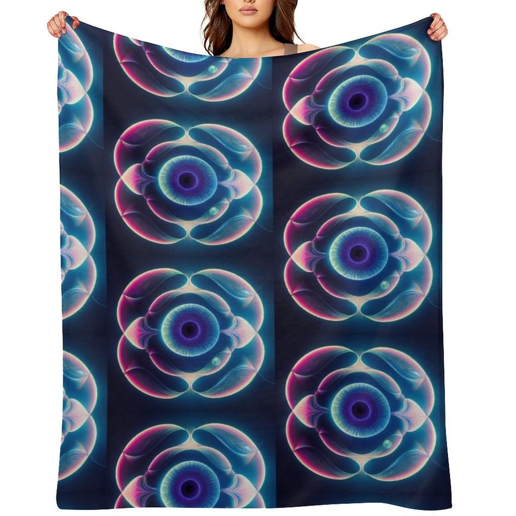 Sacred Geometry Hologram Throw Blanket Moving Thermals For Travel blankets and throws Luxury St Blankets