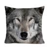 Tiger Lion Cat Wolf Printed Polyester Pillow Cover Cushion Cover Bedroom Home Sofa Square Animal Decorative Pillowcase 45X45Cm