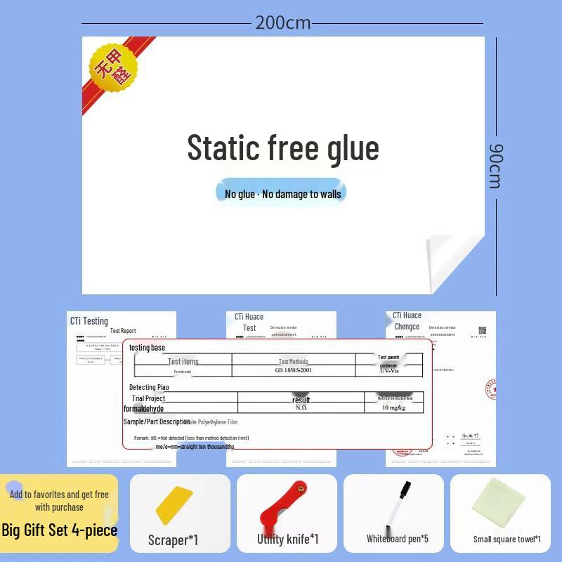 

Whiteboard Wall Sticker: Children s Erasable Drawing Board, Home Removable & Wall-Safe Small Blackboard. 90*200cm