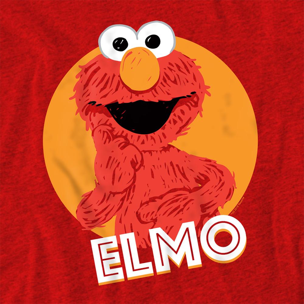 Sesame Street Unisex Adult Elmo Scribble Heather T-Shirt