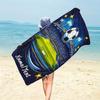Custom Soccer Stadium Beach Towel Personalized Name Text Print Soft Quick-Dry Large Bath Towel for Sports Fans Gift