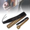 Cow Suede Guitar Strap Flower Pattern Embroidery with Anti Friction Design for Electric Bass