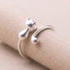 Cat Finger Rings Cat Adjustable Opening Rings Alloy Material Party Jewelry