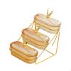 Fruit Basket Bowl Fruits Holder 3 Tier Versatile with Metal Stand Serving Tray for