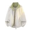2026 Unisex Japanese Trendy Windbreaker: Plus-Size Color Block Stand Collar for Spring/Autumn