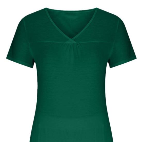 2 Pcs/Set Women Summer Pajamas Suit V Neck Short Sleeve Sleepwear Set Homewear Top Shorts Set Loose Shorts Set Casual Sport Outfit