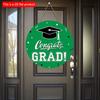 2D flat 20*20cm 1pc Graduation Cap pattern School Grad Party Green wooden Decor, Simple and atmospheric style good quality Congratulation Graduation