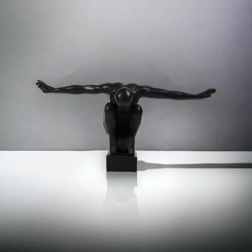 Modern Decorative Figurine Black - Spread Your Wings!