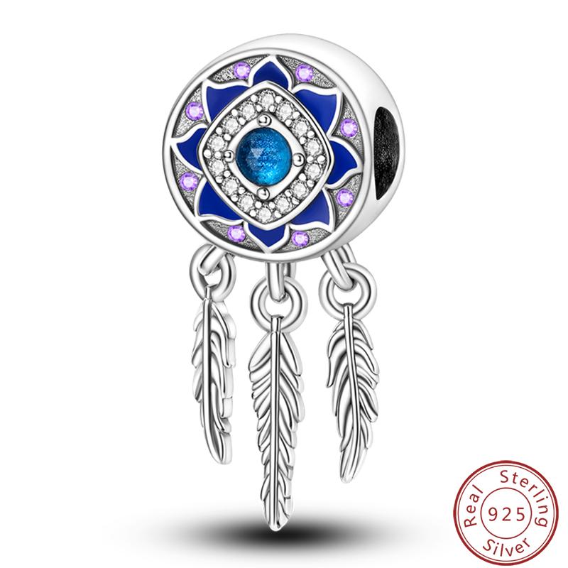 100% Copper Crescent Circular Dreamcatcher Net Lucky Blessing Series Charms Beads 3Mm Diy Fine Jewelry Making