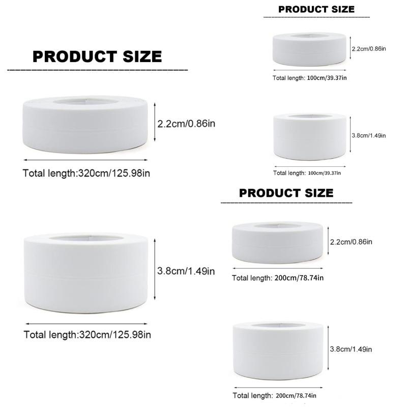 1/2/3 Roll of Kitchen Anti-mold and Waterproof Tape, Moisture-proof Kitchen and Bathroom Sink Gap, Beautiful Seam Toilet Sticker