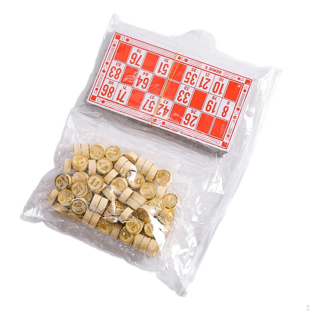 Klassisches Bingo-Set aus Holz - Spaßiges und lehrreiches Familienspiel