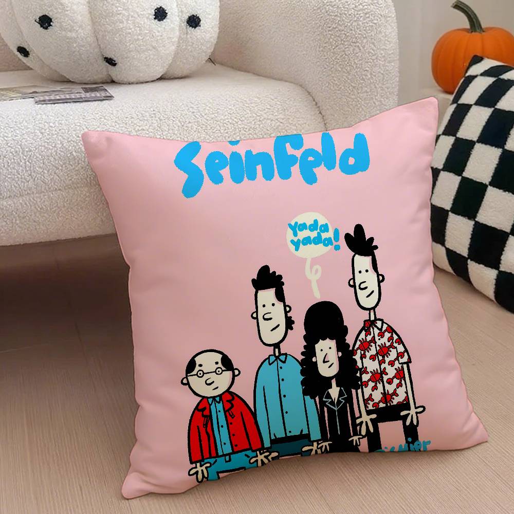 Vantage Movie S-Seinfeld Kissenbezug Anti-Hausstaubmilben Kissenbezug Unsichtbarer Reißverschluss Seidig Kurzer Plüsch Sofakissenbezug