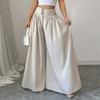 Women's Casual  Button Pleated Loose Wide Leg Casual Pants