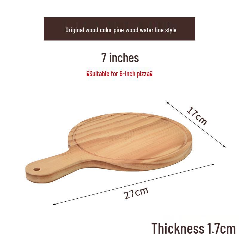 Japanese Style Round Wooden Pizza Pan and Tray