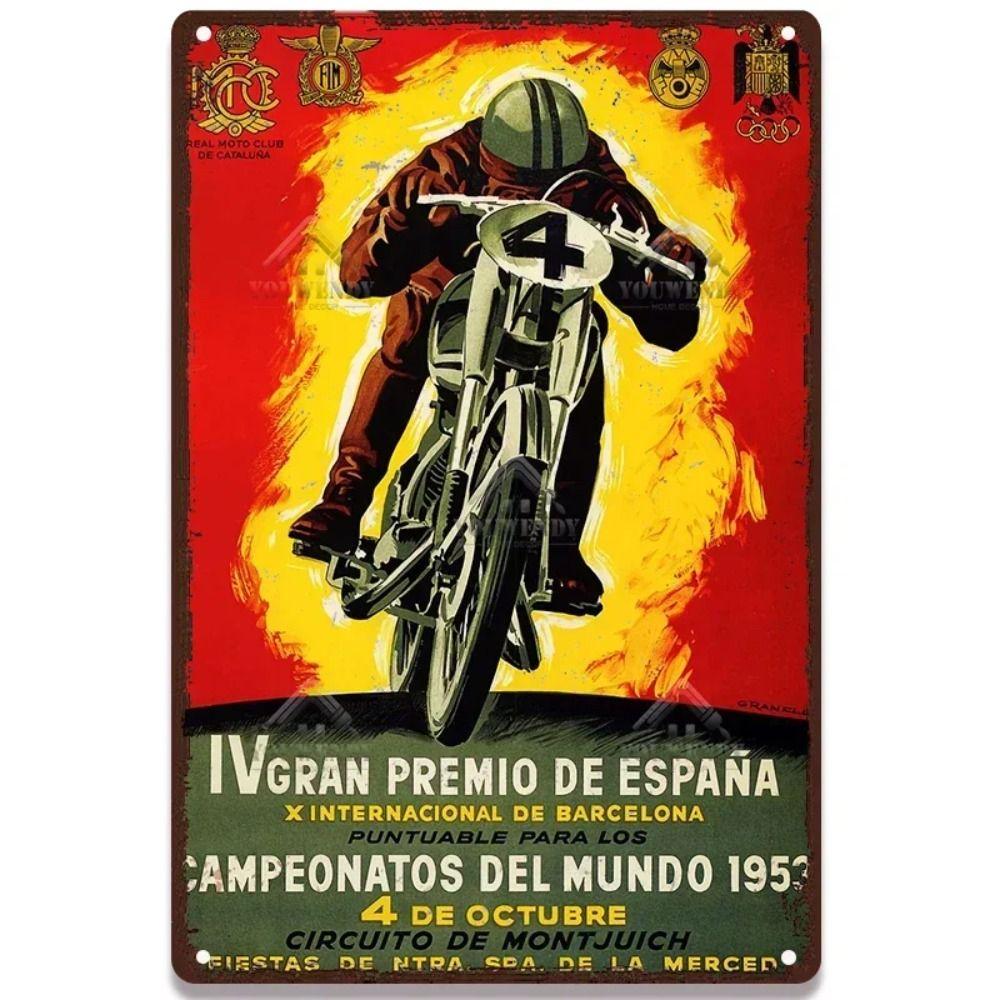 Scooter Metal Wall Art, Retro Moped Poster Sign 20x30cm