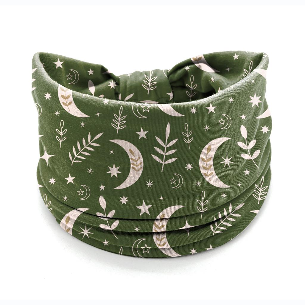European American Women's Hair Band African Print Pattern Wide Edge Elastic Knot Sports Yoga Headband Women's Headwear Hair