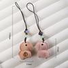 Creative Sandalwood Zodiac Horse Keychain Pendant Mobile Phone Hanging Decor Cute Wooden Artifacts Small Ornament Couple Gifts