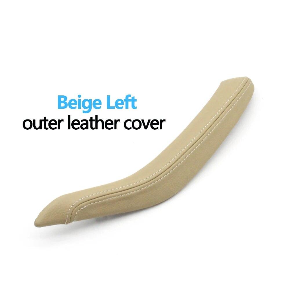 Car Interior Passenger Doors Pull Handle Outer Leather Cover Replacement For BMW X5 X6  F15 F16 2014-2018