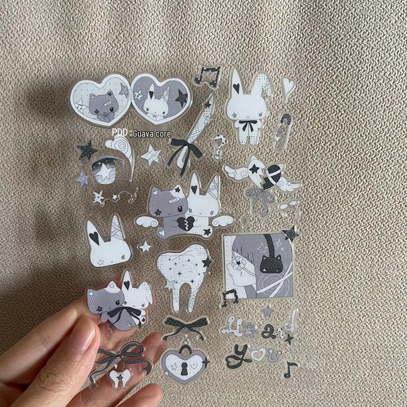 Y2K Angel Rabbit DIY Stickers for Phone and Tablet - Cute Jelly Decoration
