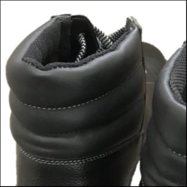 Simon Safety Shoes, Mid-Length, JIS Certified, Safety, Comfort, Slip Resistance, Cushioning, WS22 Black, Size 24.5 Cm