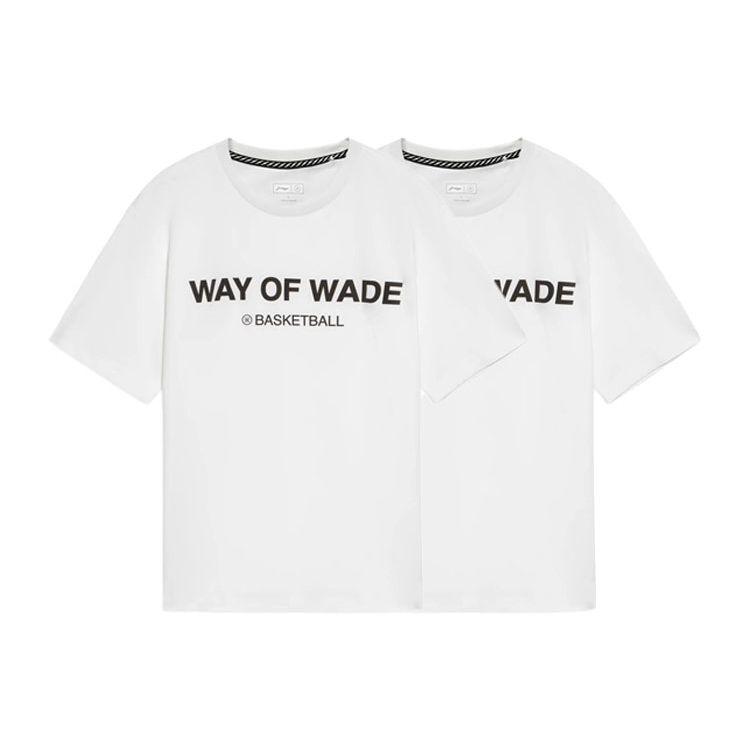 Li-Ning Wade Series Letter Print Casual T-Shirt Men Tops White AHSS439-2
