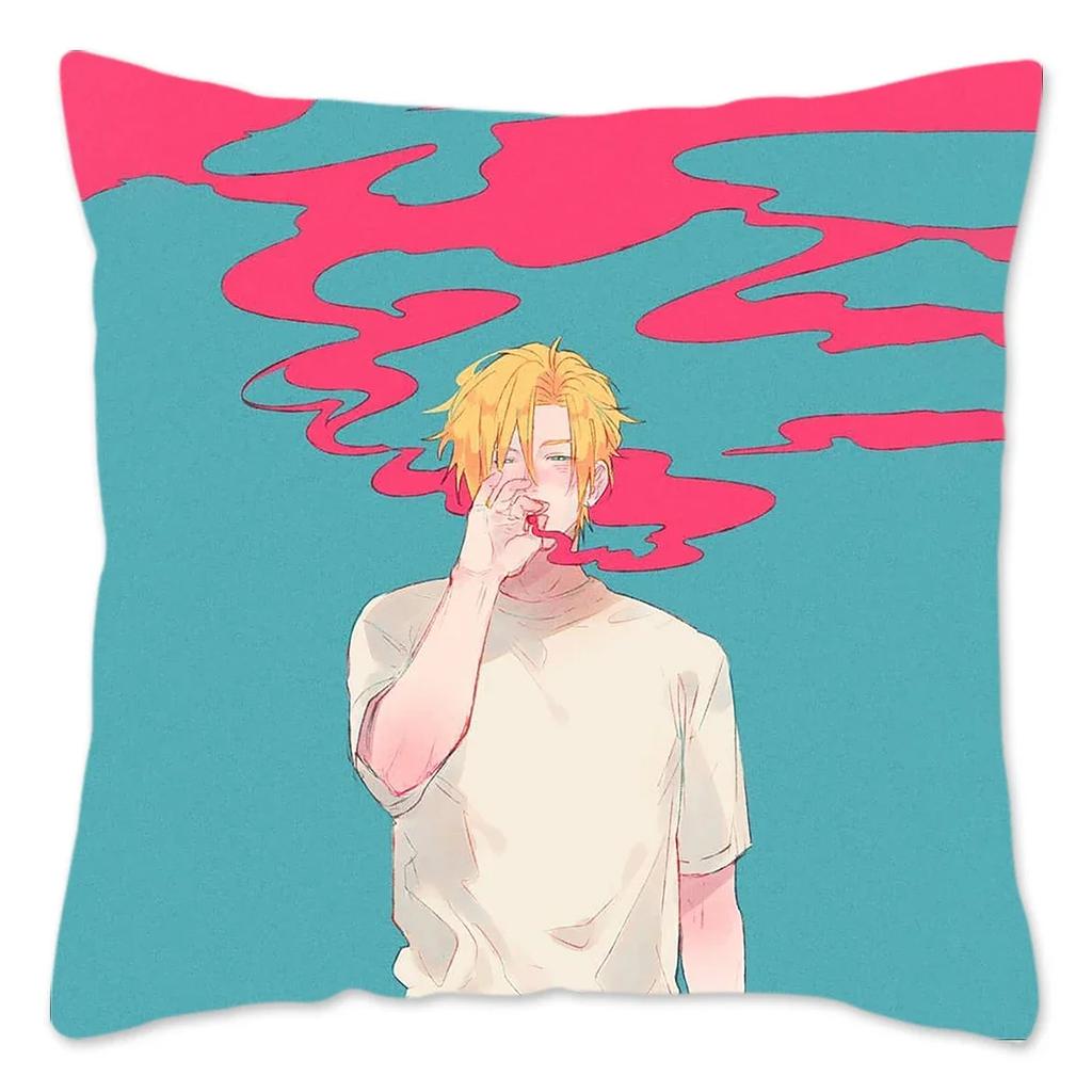 BANANA FISH Anime Cushion Cover for Sofa Throw Pillow Cover Home Decoration Polyester Pillow Case Japan Manga Housse De Coussin