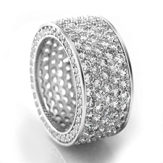 Caoshi Nydelig Brilliant Zirconia Fingerring Kvinne Bryllupstilbehør Luksus Dame Shinning Smykker Til Jubileum